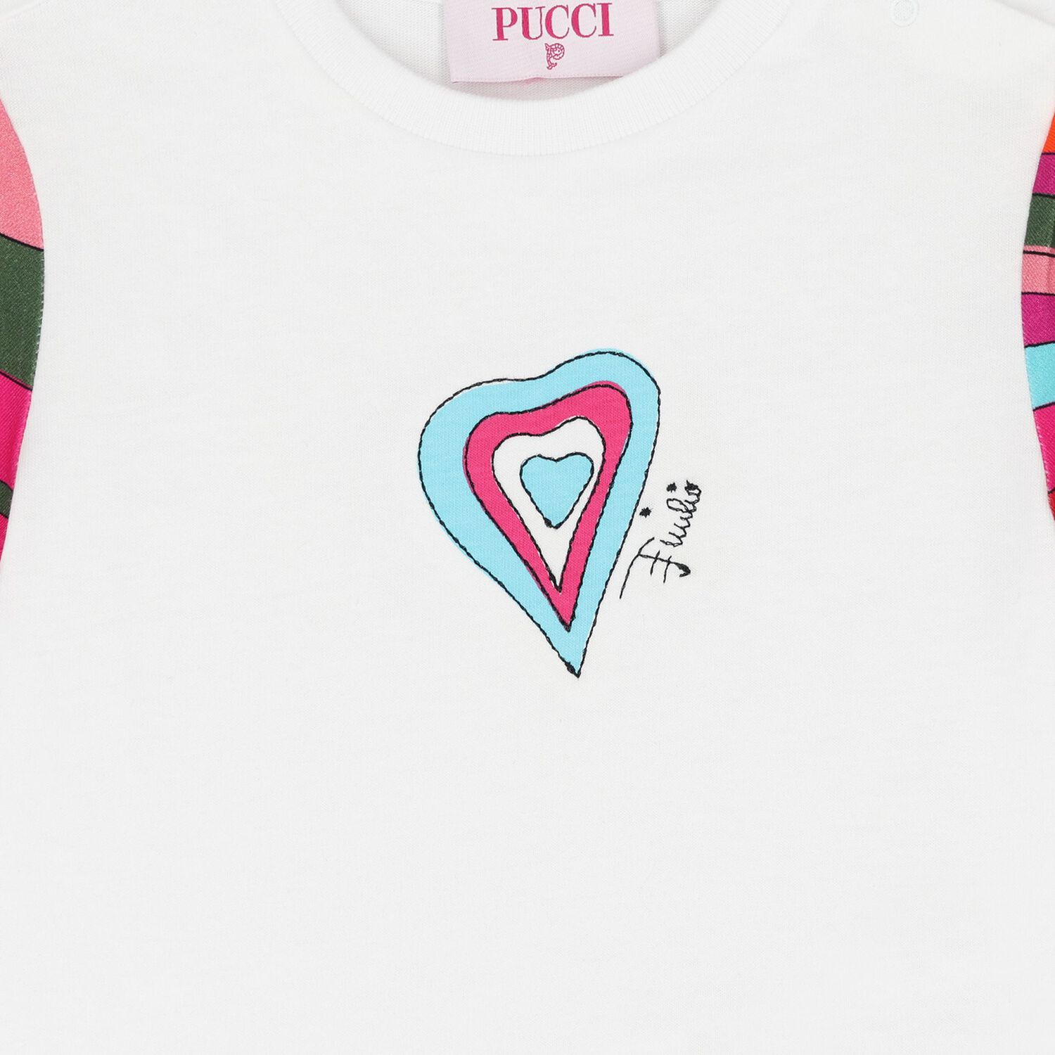 Younger Girls White Heart Logo T-Shirt, 1, hi-res
