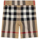 شورت أولاد كاروهات باللون البيج, 1, hi-res