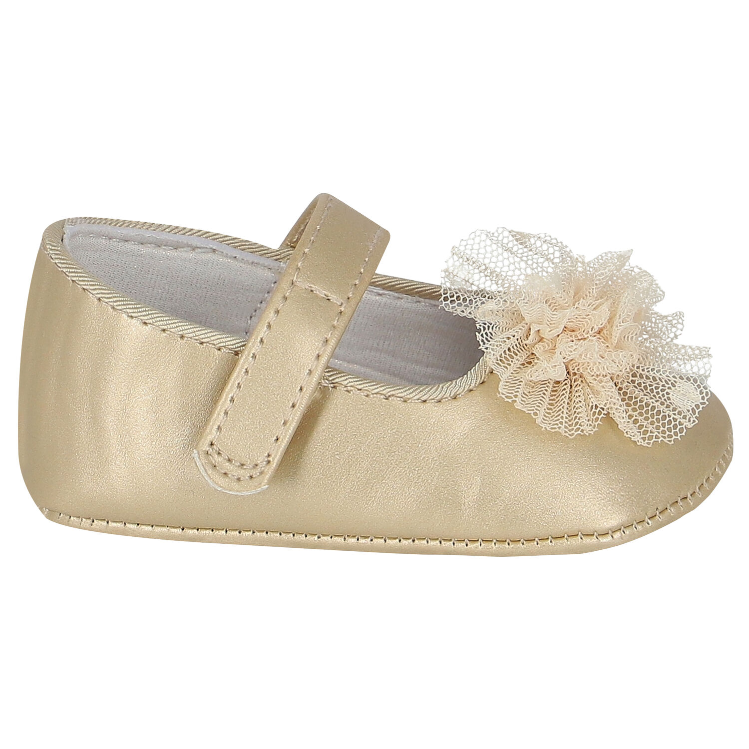 حذاء باللون الذهبى للبنات, 1, hi-res image number null