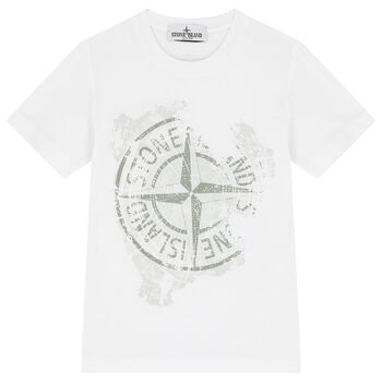 Boys White Logo T-Shirt
