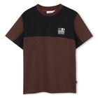 Boys Brown & Black Logo T-Shirt, 1, hi-res