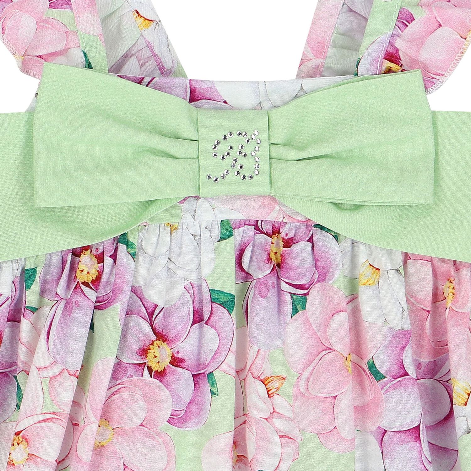 Baby Girls Multi-Colored Floral Romper, 1, hi-res