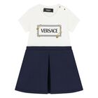 فستان بنات باللون الأبيض والكحلي, 1, hi-res