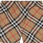 Boys Beige Check Swim Shorts, 1, hi-res