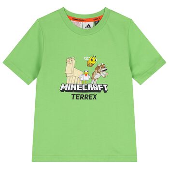 Boys Green Logo Minecraft T-Shirt