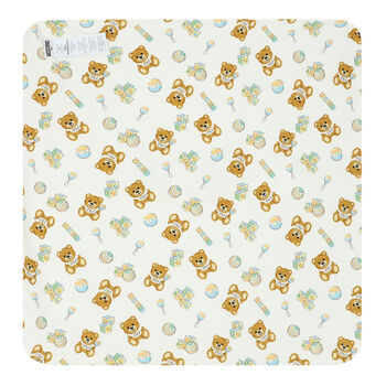 Ivory Teddy Bear Logo Baby Blanket