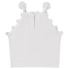 بلوزه دانتيل  للبنات باللون الابيض , 1, hi-res