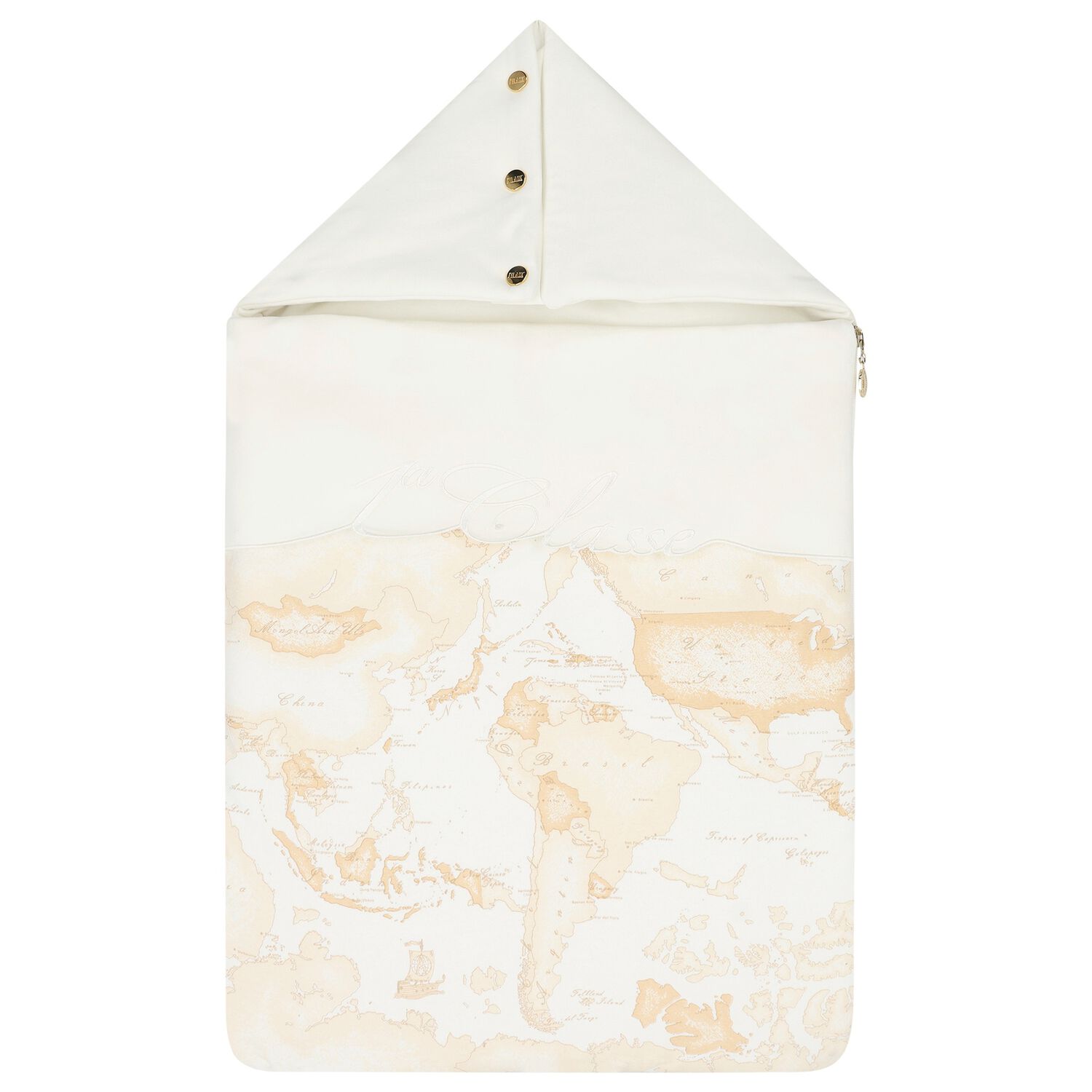 Beige & Ivory Geo Map Baby Nest, 1, hi-res