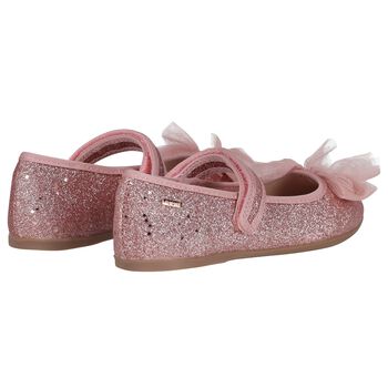 Girls Pink Bow Glitters Shoes