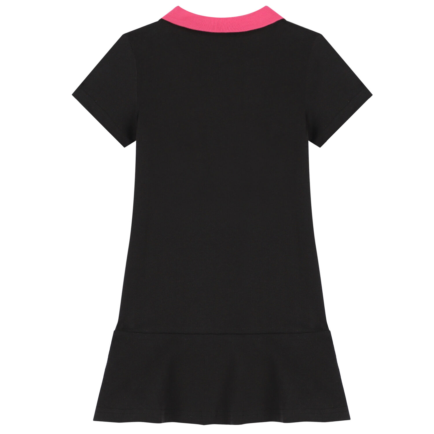 Girls Black Logo Polo Dress, 1, hi-res