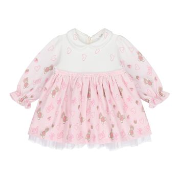 Baby White & Pink Heart Dress