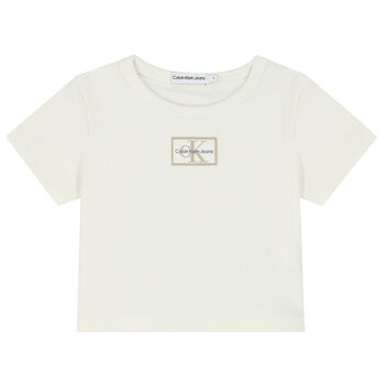 Girls Ivory Logo T-Shirt	