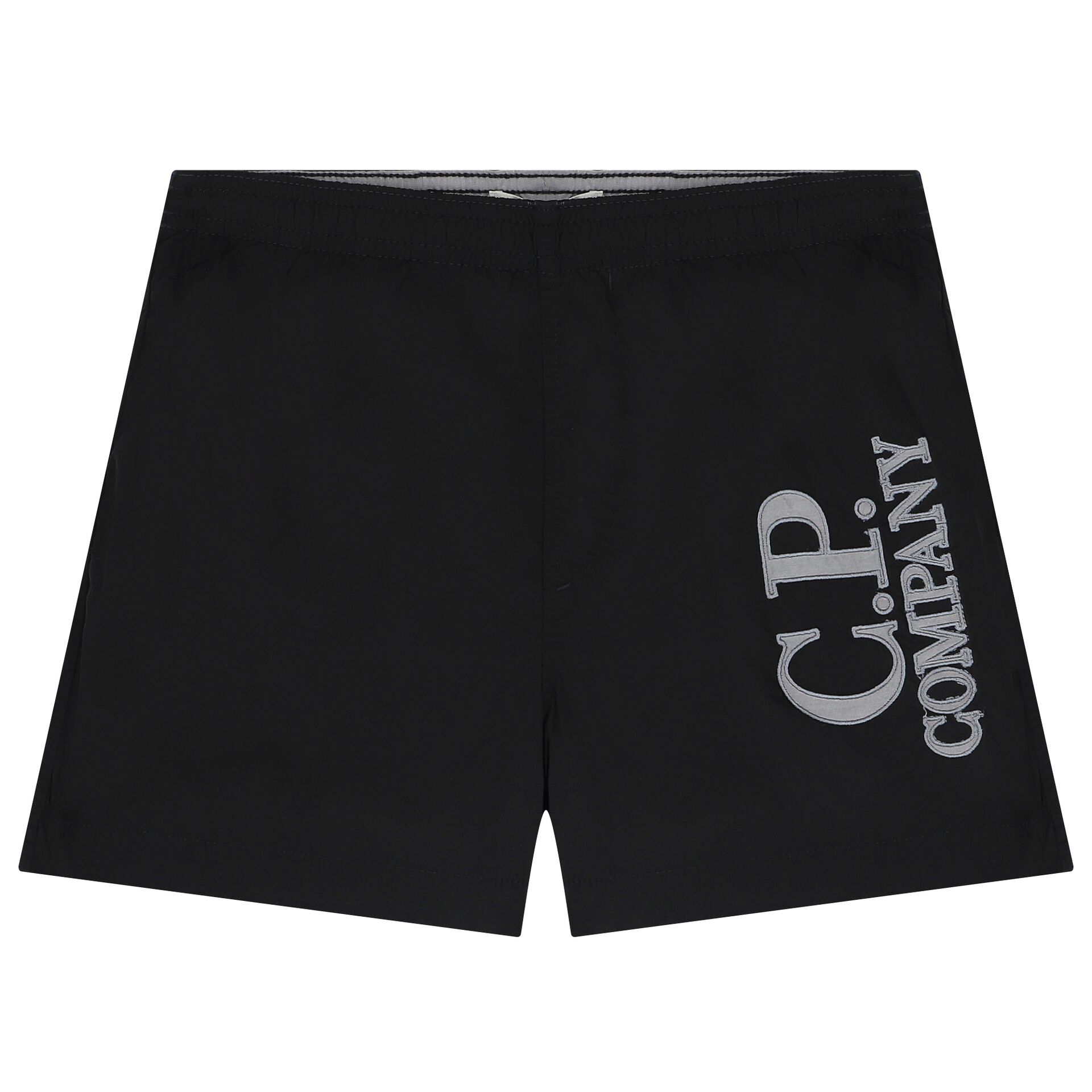 C.P Company Boys Black Logo Swim Shorts Junior Couture QA