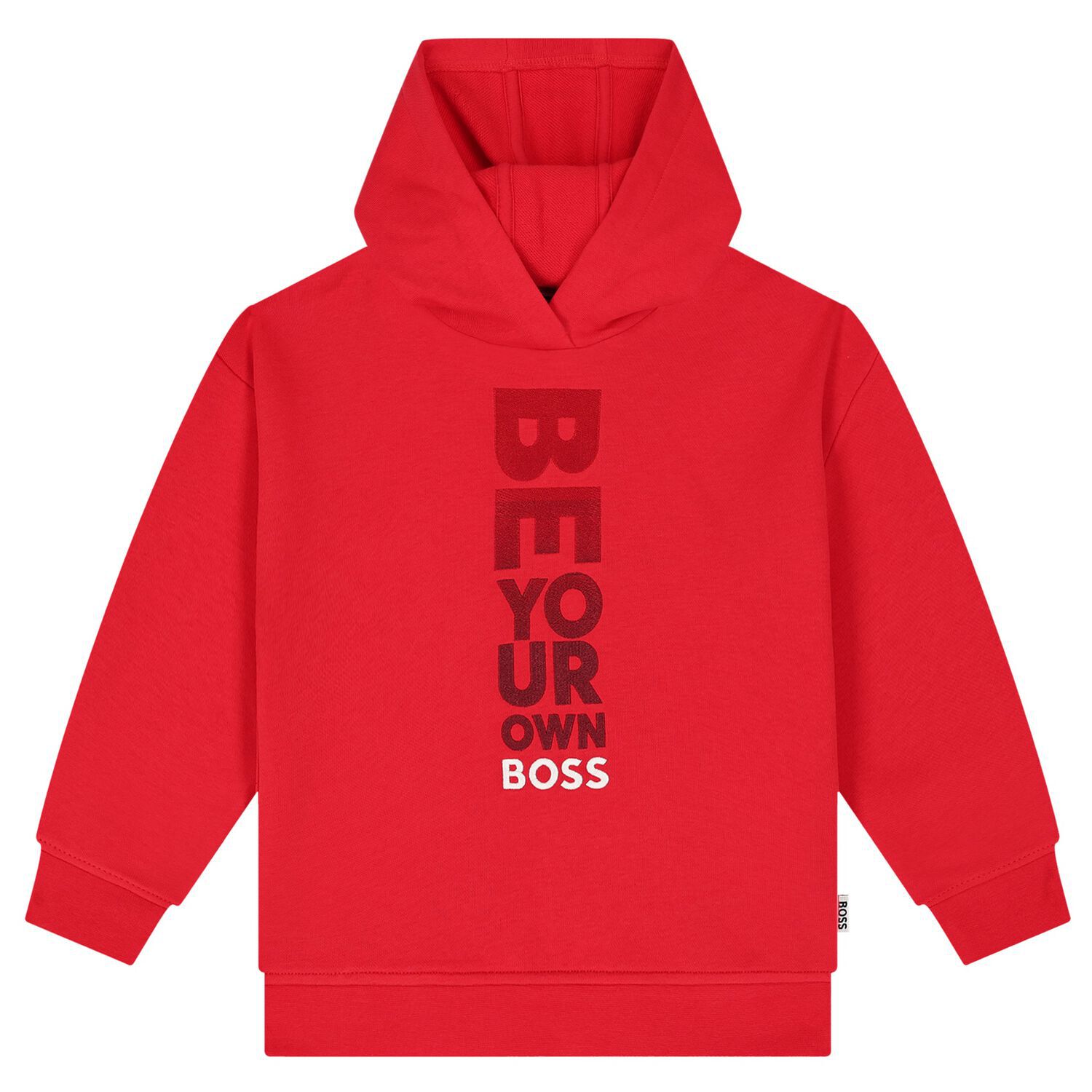 Boys Red Logo Hooded Top, 1, hi-res