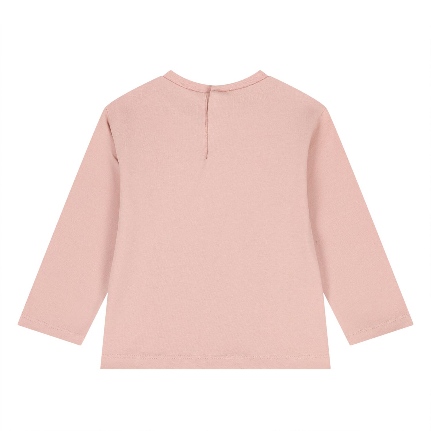 Younger Girls Pink Flower Long Sleeve Top, 1, hi-res