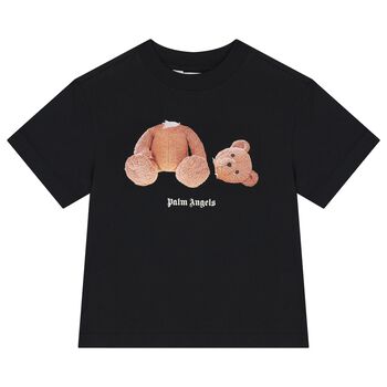 Black Teddy Bear Logo T-Shirt
