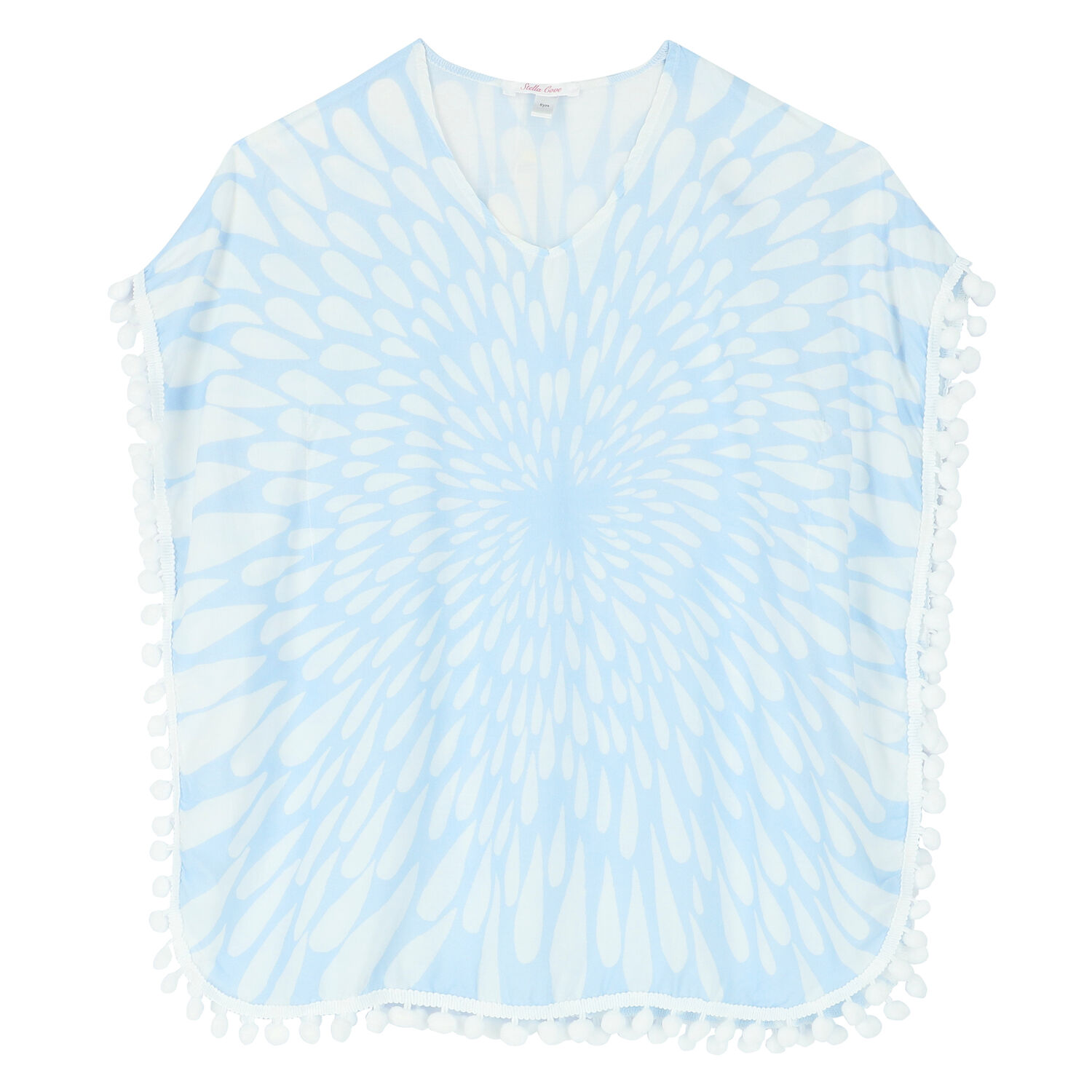 Girls White & Blue Kaftan, 1, hi-res image number null