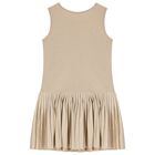 Girls Pink & Beige Striped Dress Set, 1, hi-res