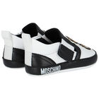 حذاء قبل المشي بشعار تيدي باللون الأبيض والأسود, 1, hi-res