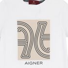 تيشيرت أولاد بالشعار باللون الأبيض, 1, hi-res