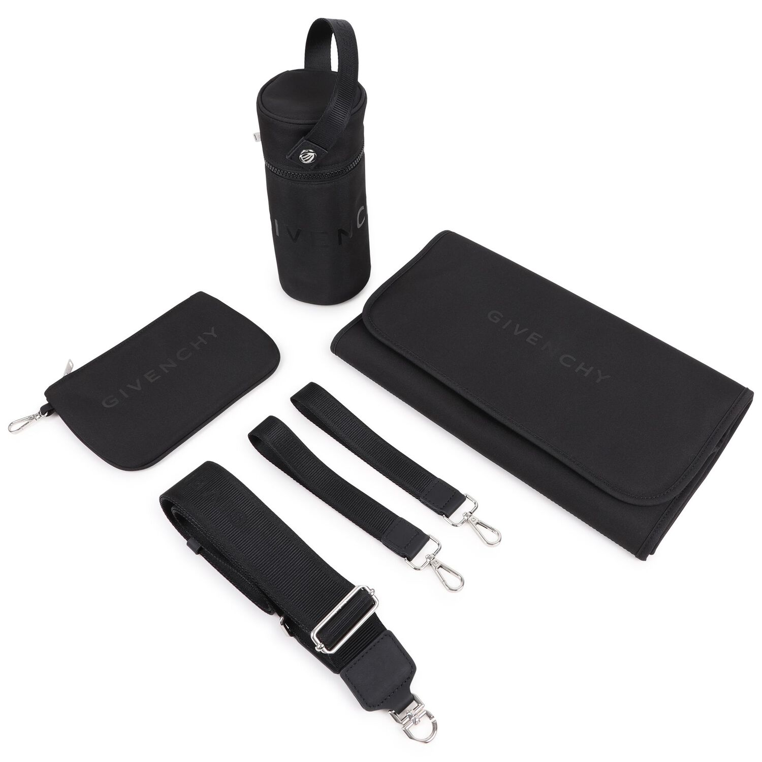 Black Logo Baby Changing Bag, 1, hi-res