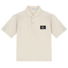 Boys Ivory Logo Polo Shirt, 1, hi-res