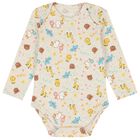 Baby Girls Beige & Green Logo Bodysuit Gift Set, 1, hi-res