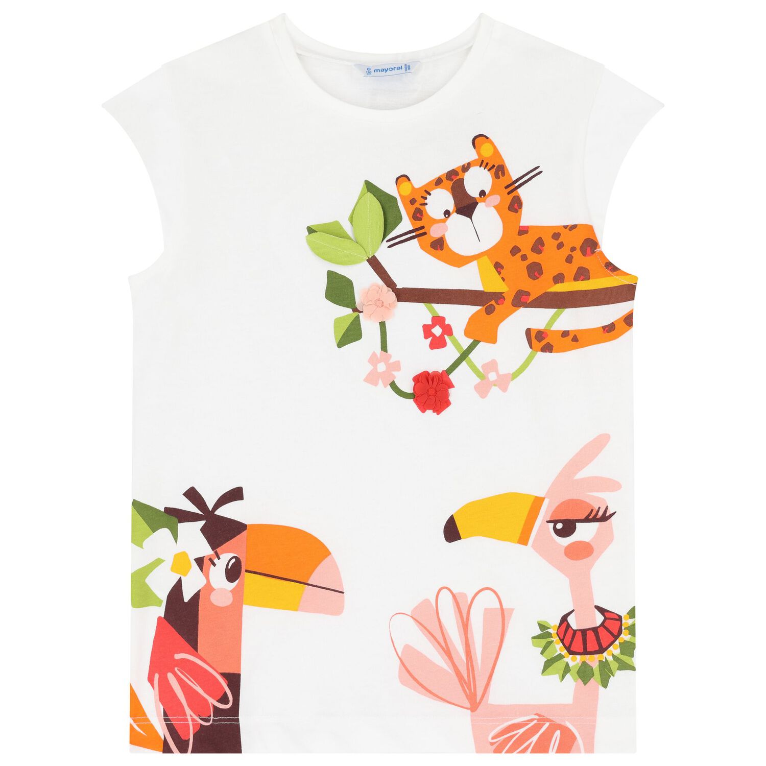 طقم ليجنز للبنات باللون الأبيض والأحمر والبرتقالي, 3, hi-res image number null