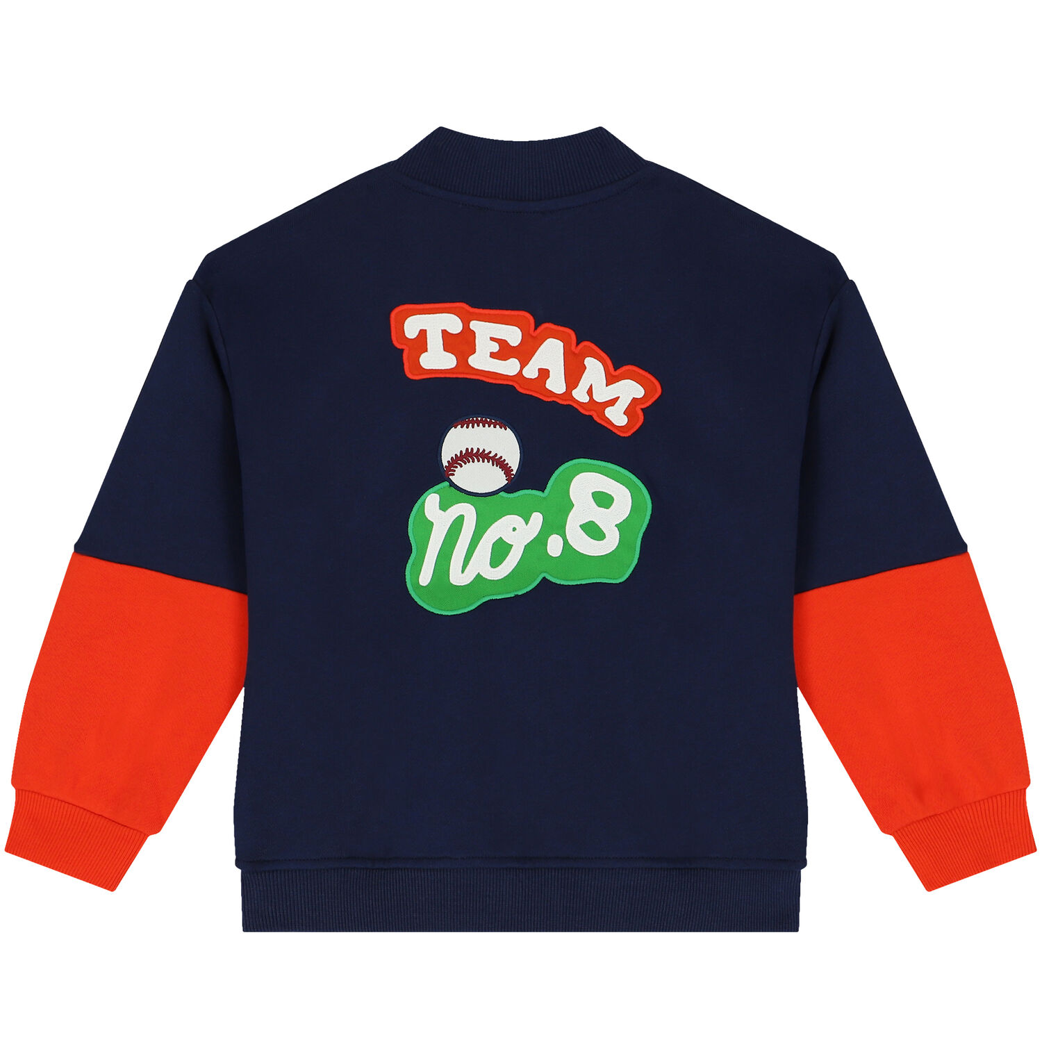 Boys Navy & Red Logo Zip Up Top, 1, hi-res image number null