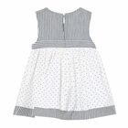 Baby Girls White & Black Dress, 1, hi-res