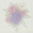 فستان بنات تول مطرز باللون العاجى, 1, hi-res