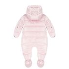 Baby Girls Pink Logo Snow Suit, 1, hi-res