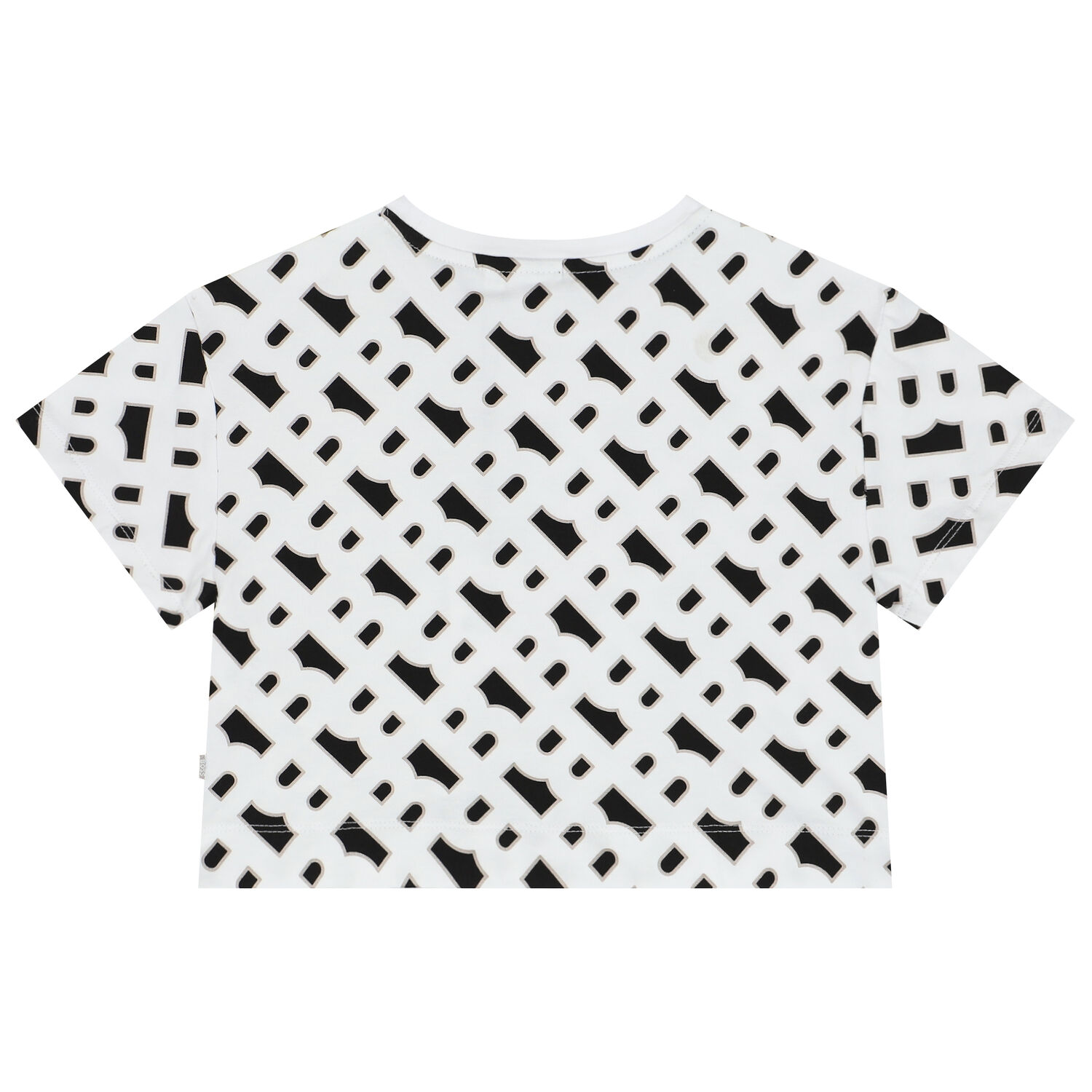 تيشيرت بنات بالشعار باللون الابيض, 1, hi-res image number null