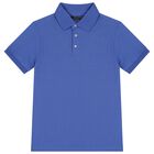 Boys Blue Polo Shirt, 1, hi-res