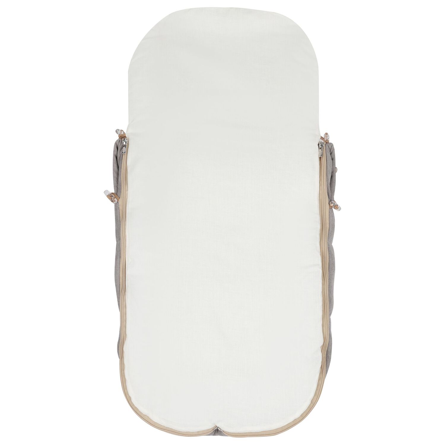 Ivory & Grey Teddy Bear Baby Nest , 1, hi-res