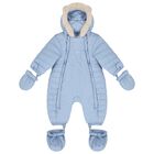Baby Boys Logo Teddy Bear Snowsuit, 3, hi-res