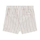 Baby Boys White & Beige Linen Shorts Set, 1, hi-res
