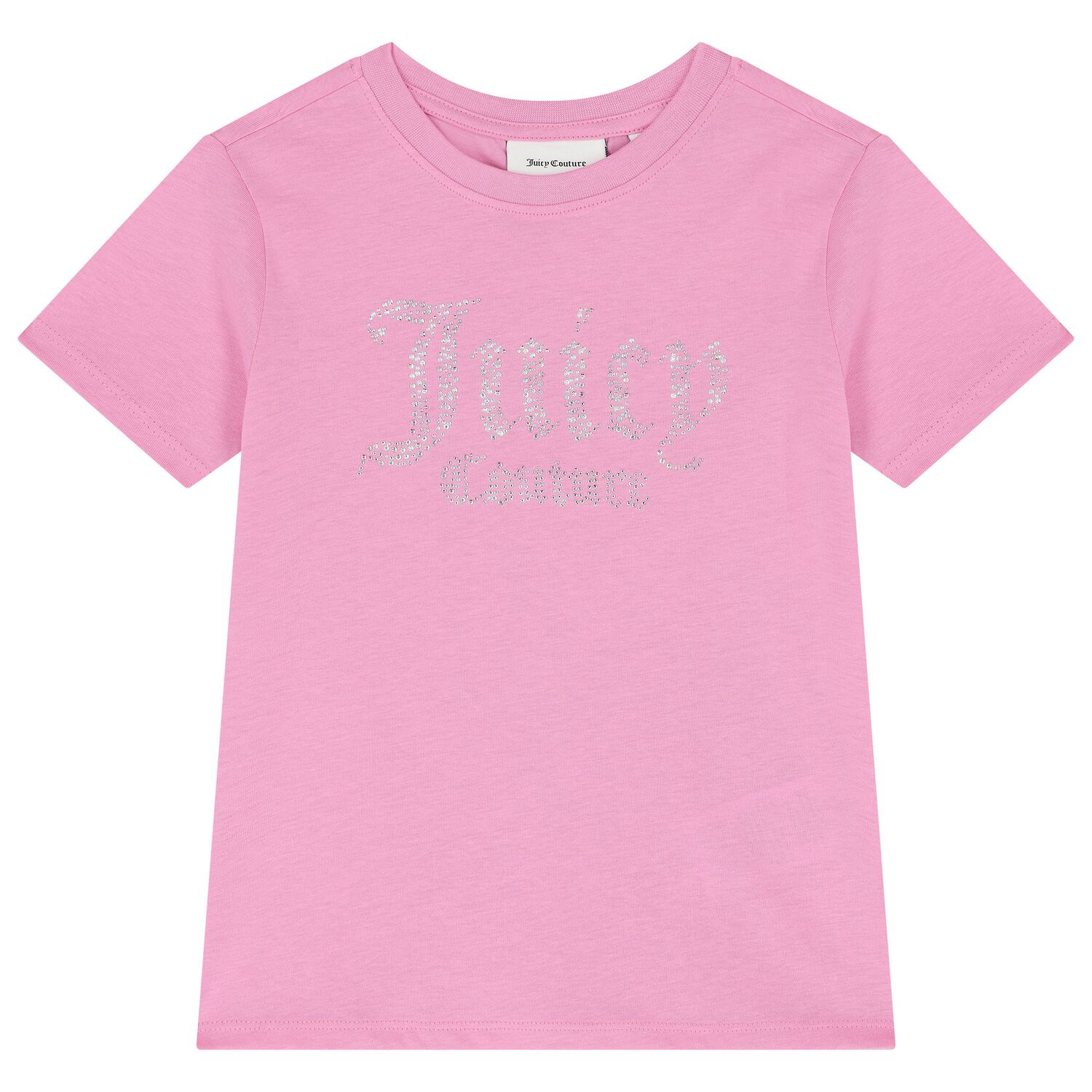 Girls Pink Crystal Embellished Diamant&eacute; Logo T-Shirt, 3, hi-res