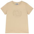 Beige Logo T-Shirt , 1, hi-res