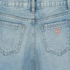 Boys Blue Denim Logo Shorts , 1, hi-res