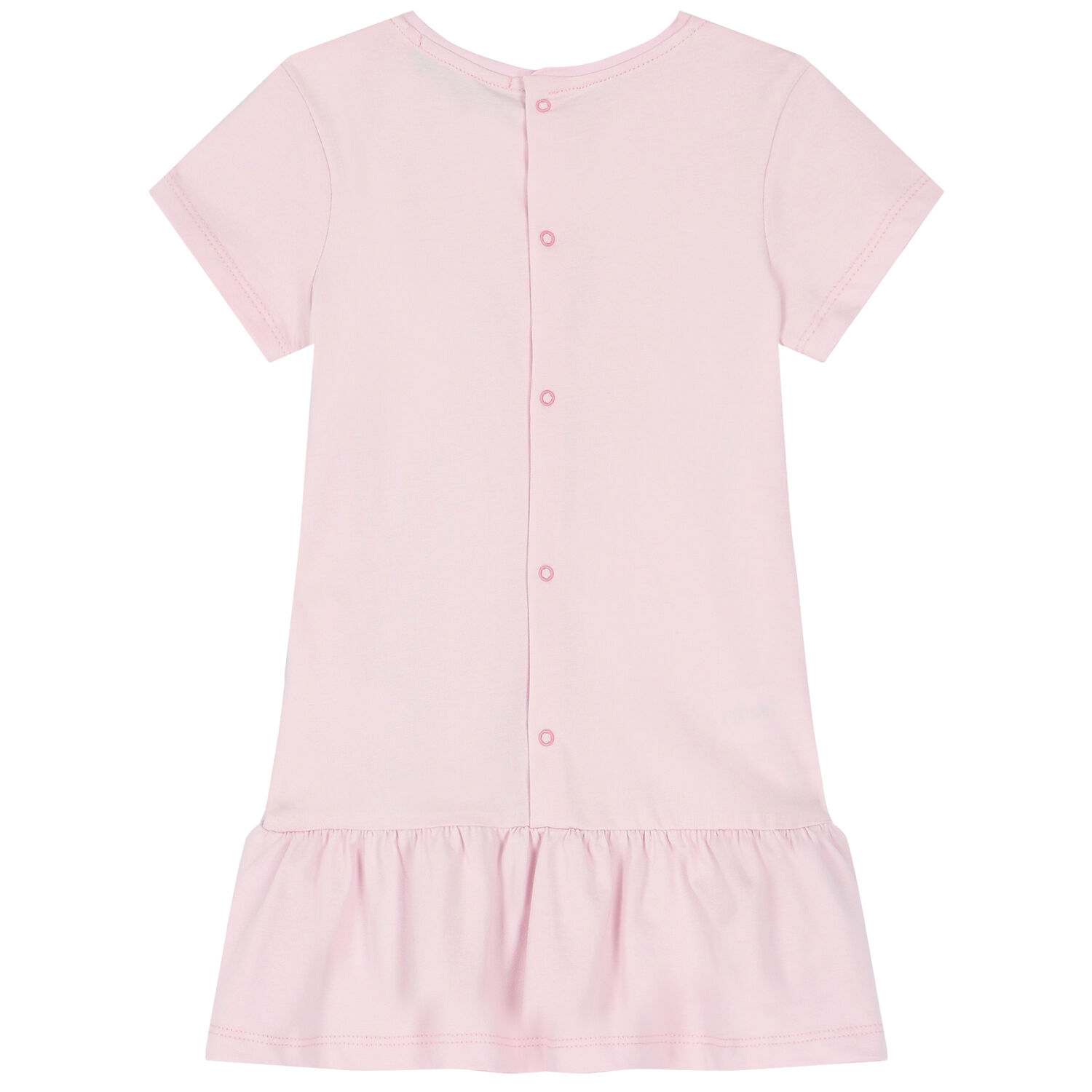 فستان بالشعار باللون الزهري, 1, hi-res