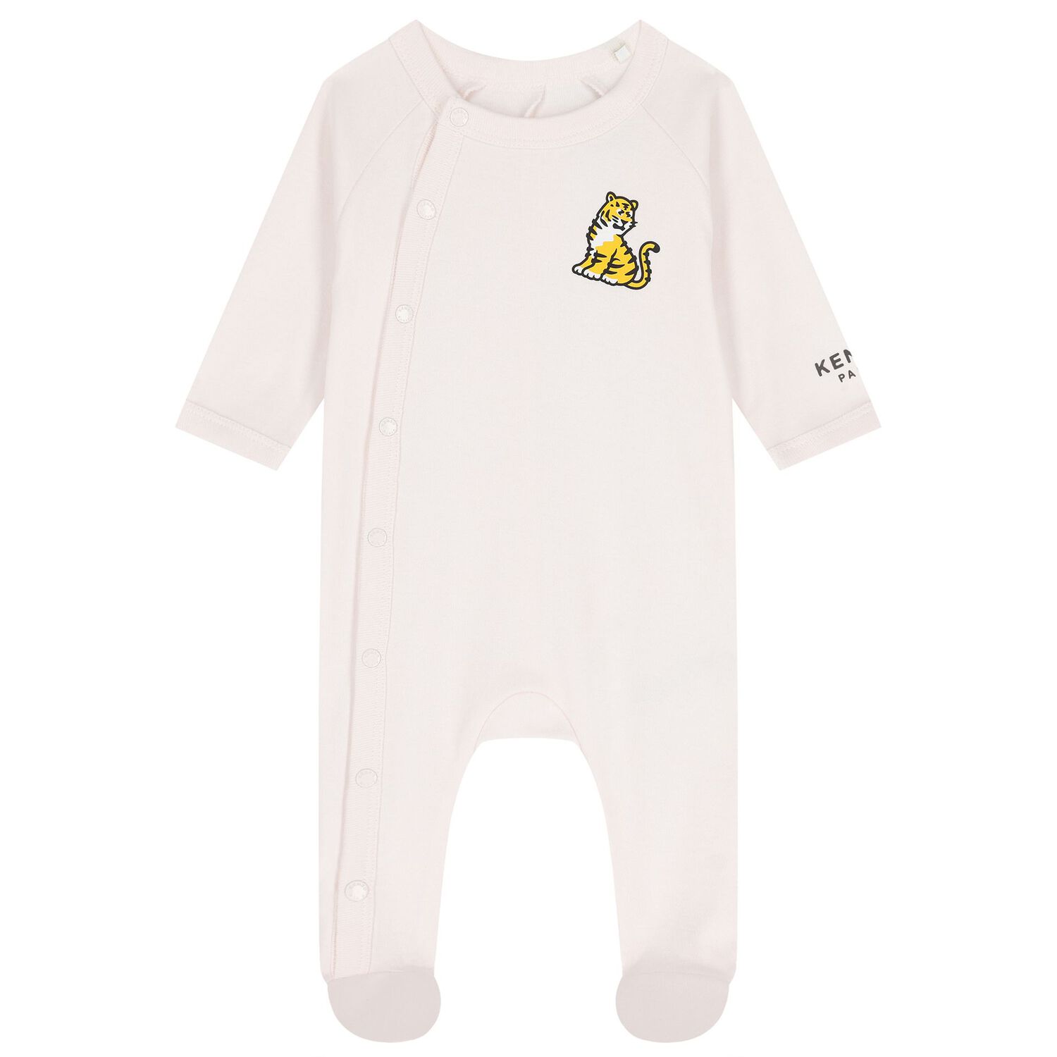 Baby Girls Pink Tiger Babygrows ( 2 Pack ) , 1, hi-res