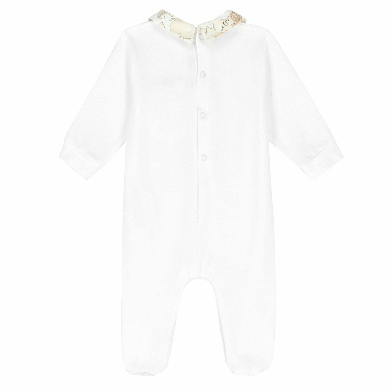 White Geo Map Babygrow, 2, hi-res
