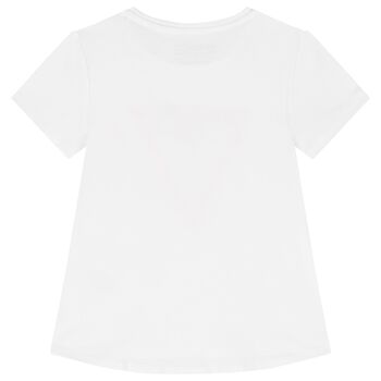 Girls White Logo T-Shirt