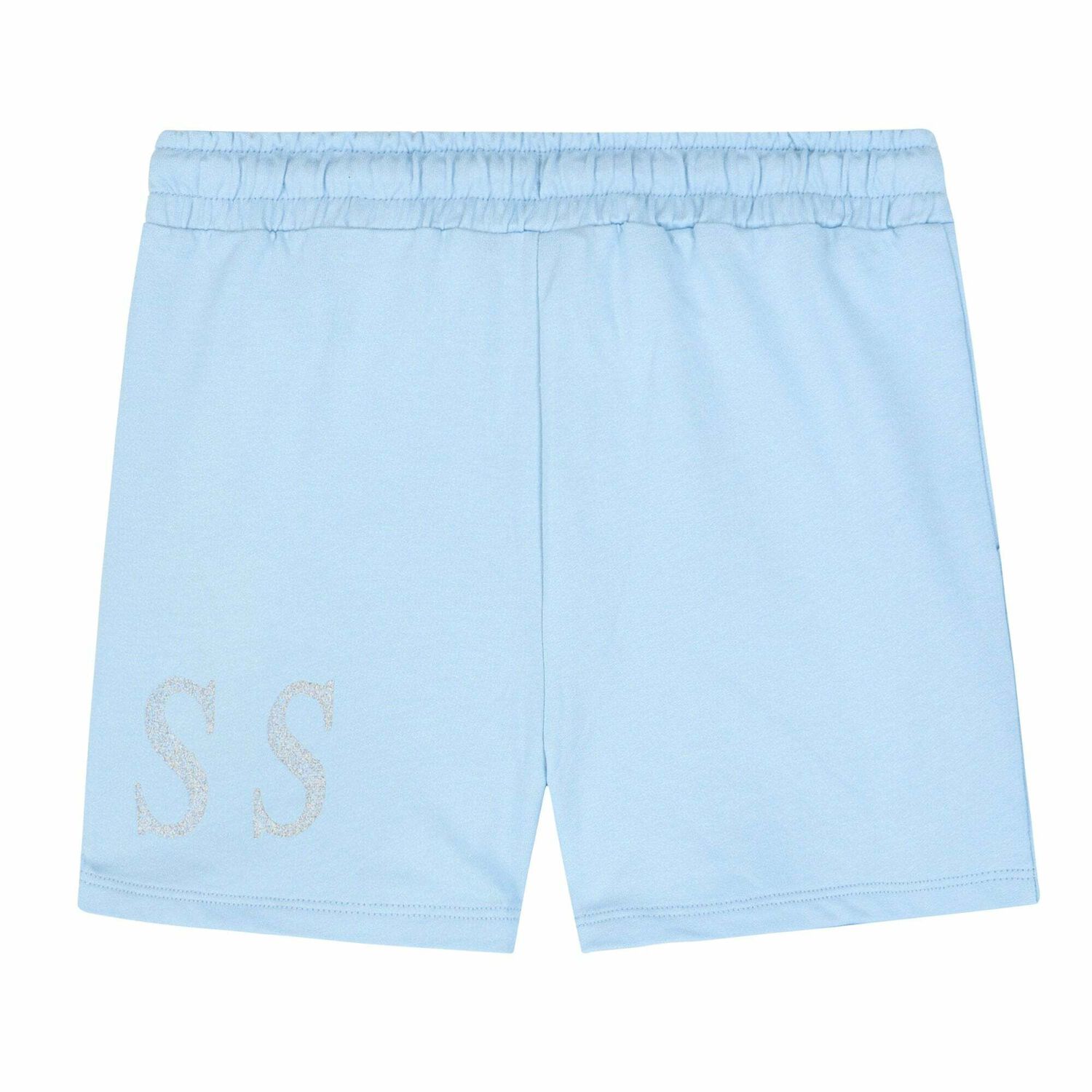 Girls Blue Logo Shorts, 2, hi-res