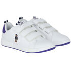Girls White Logo Trainers, 1, hi-res