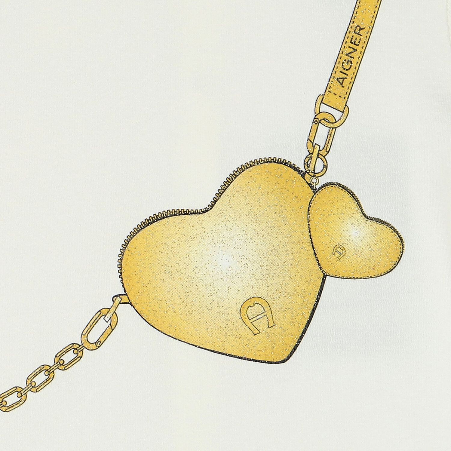 Younger Girls Ivory Logo Heart Dress, 1, hi-res