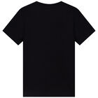 Boys Black Logo T-Shirt, 1, hi-res