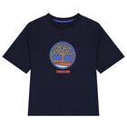 Boys Navy Blue Logo T-Shirt, 2, hi-res