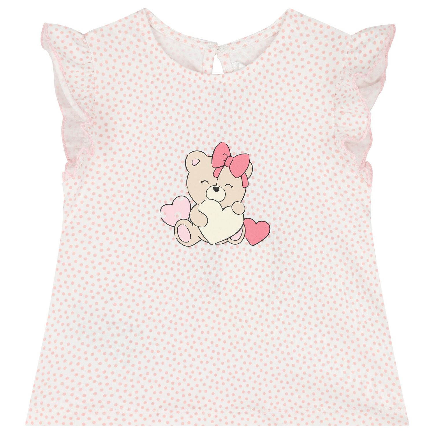 Baby Girls Pink & White Bear Shorts Set ( 2-Pack ), 1, hi-res